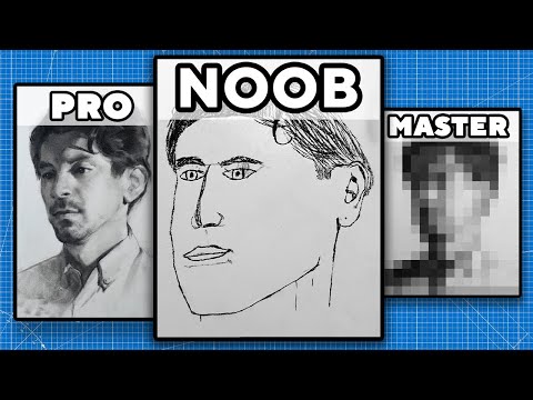 Beginner, Pro & Master Try Drawing The Same Portrait
