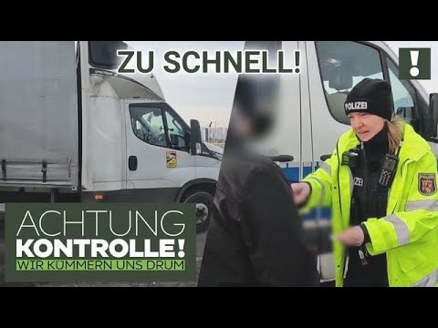 17km/h ZU SCHNELL! LKW rasant auf der Autobahn unterwegs! | Achtung Kontrolle