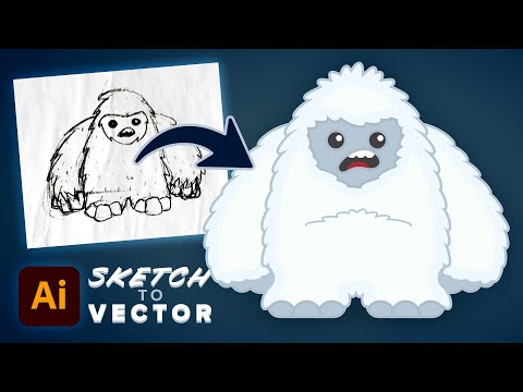 Adobe Illustrator Tutorial: Sketch to Vector Cartoon Character Illustration