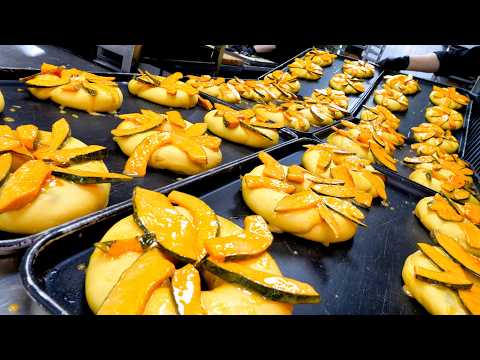 단호박을 통째로 갈아 넣었습니다! 밀가루보다 호박이 더 많은 25년 장인의 호박 폭탄 바게트 / Pumpkin Bomb Baguette / Korean food