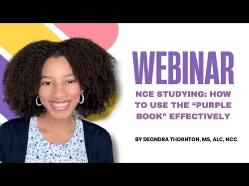 NCE STUDYING WEBINAR | How to Use the "Purple Book" Effectively