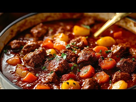 The Tastiest Beef Stew Recipe Ever! Famous Hungarian Goulash Recipe! Easy Beef and Potato Recipe!