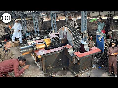 How we Made a Huge T Gearbox for a Steel Mill in 30Days – 100% Old-School Techniques!
