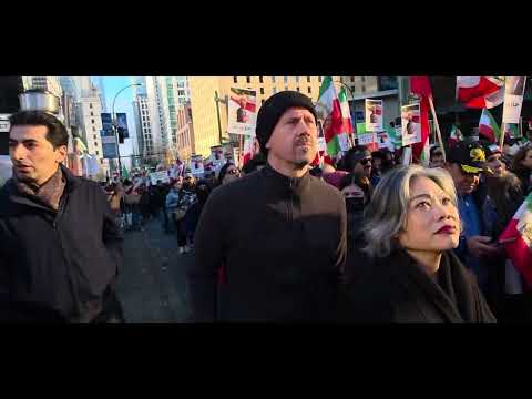 Massive protest in Vancouver downtown for Iran 🇮🇷