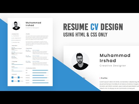 Resume CV design in HTML CSS