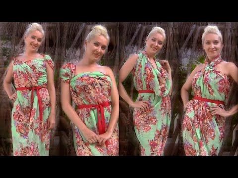 How to tie a pareo, scarf dress or summer sundress for the beach (8 ways)