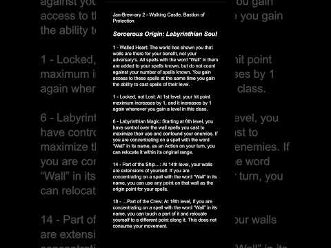 #Janbrewary Day 2 - Walking Castle, Bastion of Protection - #homebrew #dnd