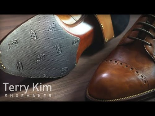 Making Brogue Derby Shoes from Hand-Dyed Leather