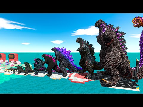 EVOLUTION of SHIN GODZILLA Size Comparison VS Mechagodzilla + KING GHIDORAH + Kong Gauntlet - ARBS