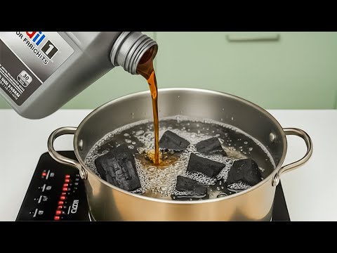 Billions of people don't know this secret! Boil engine oil with charcoal and make money!