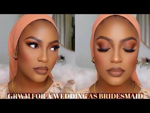 FULL GLAM MAKEUP TUTORIAL||GRWM FOR A WEDDING AS BRIDESMAID || MAKEUP, OUTFIT & FRAGRANCE #woc