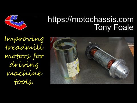 Modifications to treadmill motors to power workshop machinery.