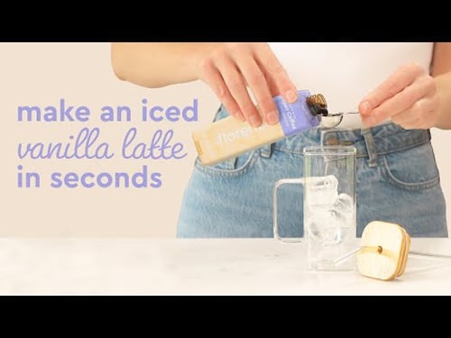 Make a fat free, sugar free iced vanilla latte at home in seconds!