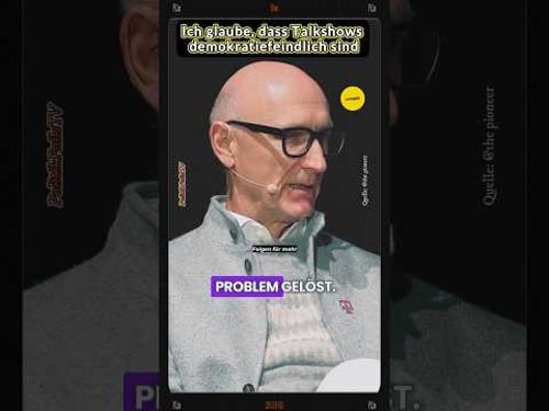 Ich glaube, dass Talkshows demokratiefeindlich sind #shortsfeed #geldpolitik #podcast #talkshow