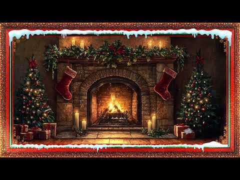 Cozy Christmas Fireplace Ambience | Art Framed Screensaver for Your TV | Relaxing Holiday Magic 4K