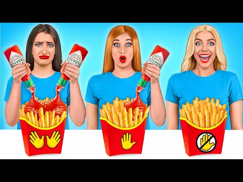 Keine Hände vs Eine Hand vs Zwei Hände Essen Challenge #1 von Multi DO Challenge