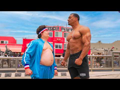 Fake Fat Suit Prank at Muscle Beach!