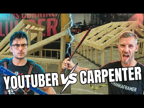 YouTuber VS Real Carpenter | Roof Frame Challenge