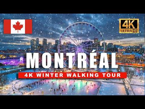 Montreal's Winter Magic in the Snow | 4K HDR 60fps