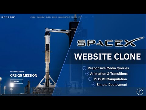 SpaceX Website Clone - HTML, CSS & JavaScript