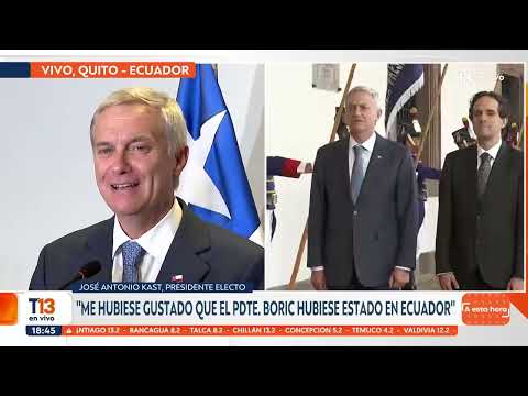 Kast arremete contra Maduro tras reunión con Noboa