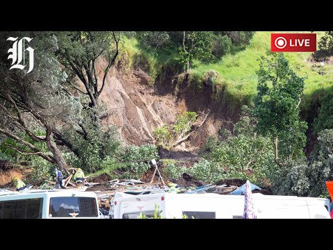 NZ Herald Live: Slip at Mount Maunganui campground update