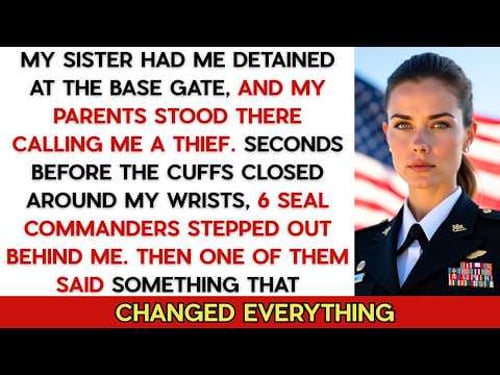 My Sister Had Me Arrested at Base Gate — 6 SEAL Commanders Stepped Out Behind Me.