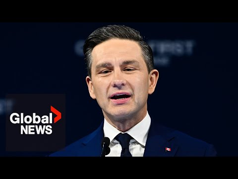 Poilievre blames Liberals for separatist movements in Alberta, Quebec at Conservative convention
