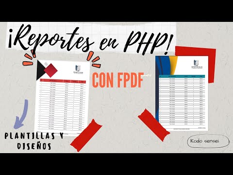 Crear reportes PDF en PHP con FPDF - Plantillas
