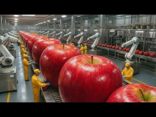 Inside the Apple Juice Megafactory: From Orchard Harvest to Fresh Bottled Juice (Full Process)