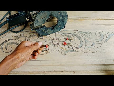 Wood carving door disign with router machine use (part 2)