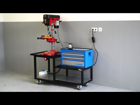 Homemade DRILL Press STAND with UNIOR Cabinet !?