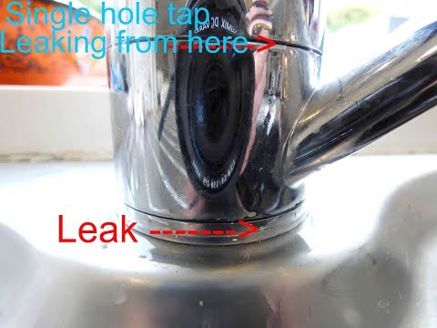 Single hole mixer sink taps leaking at base. How to fix it.