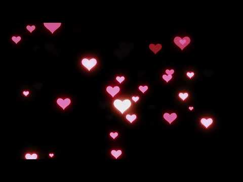 Flying Hearts Video Loop Background | Screensaver with neon red hearts flying