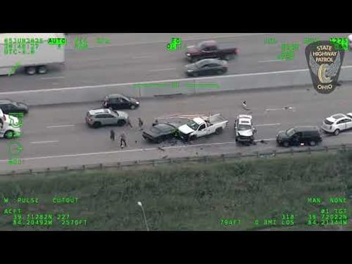 Helicopter video shows police pursuit, multi-vehicle crash in Ohio