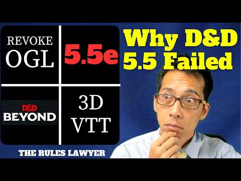 D&D leaders leave WOTC! Why did 5.5e (2024 edition) fail? (Rules Lawyer)