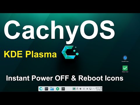 CachyOS - KDE Plasma - Tips for Instant Power off & Reboot icons.
