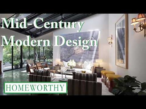 MID-CENTURY MODERN INTERIOR DESIGN | Eclectic Artwork and Layered Design