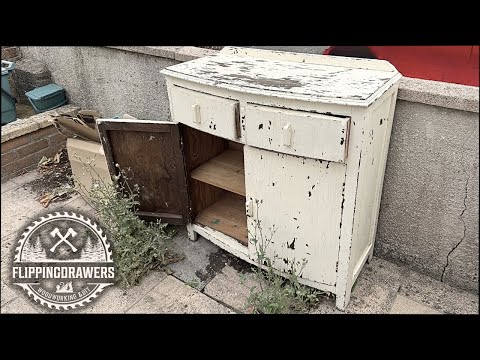 Old, rotten cupboard gets a glamorous second life