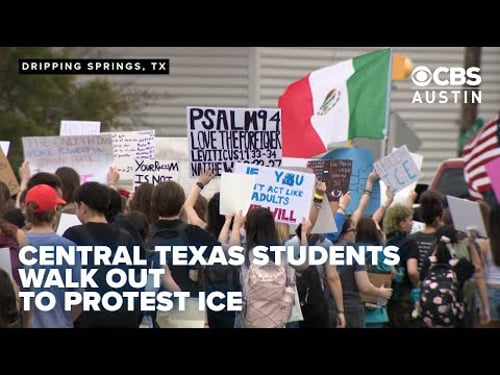 Dripping Springs students walk out of class to protest ICE