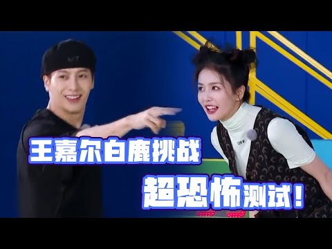 白鹿王嘉尔挑战超恐怖测试!王嘉尔不愧是战斗性人格一秒完成!魏大勋被迫再次挑战超搞笑!#白鹿 #王嘉尔 #jacksonwang