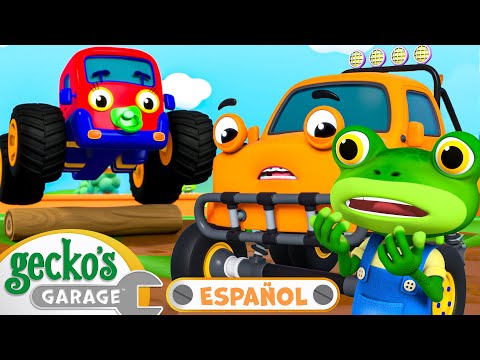 Confusión de Ruedas de Monster Truck | Garaje de Gecko en Español | Dibujos animados