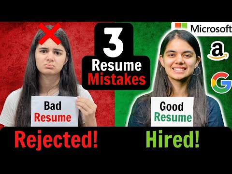 3 Resume Mistakes you must avoid | Why is your resume getting Rejected?