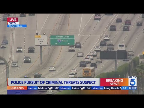 Authorities pursue fleeing driver in L.A. County