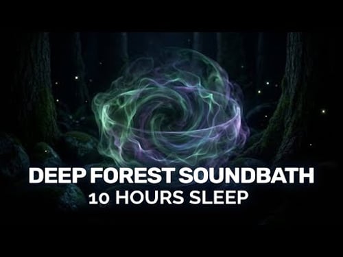 Sound Bath in the Forest | 10 Hours Black Screen | Fall Asleep Easily
