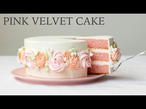 Pink Velvet Cake with Italian Buttercream/핑크 벨벳 케이크 & 이탈리안 버터크림
