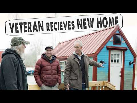 A Christmas Miracle - 80 yr old Veteran Gifted a New Tiny House | Tiny House Revival