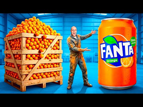I MADE A GIANT FANTA FROM 1 TON OF ORANGES!!!