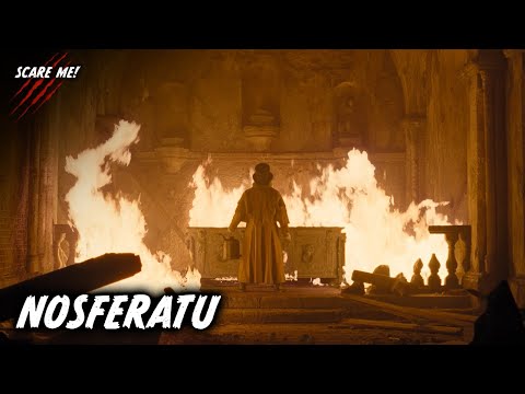 Willem Dafoe burns the Infected Bodies in Nosferatu (2024)