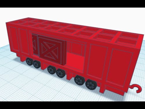 TinkerCAD Timelapse 2: Train Boxcar Toy Design Part 2